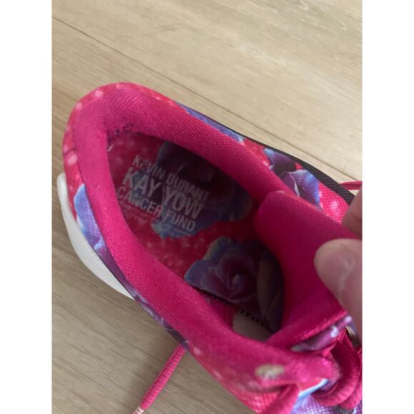 Nike basketball sneaker KD 8 Aunt Pearl size Y5 W6.5 pink floral limited edition - Picture 6 of 7